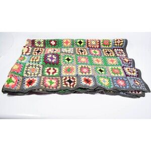Multicolor Crochet Patchwork Blanket